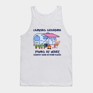 Camping Grandma Young At Heart Tank Top